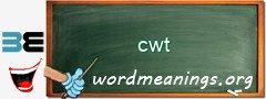 WordMeaning blackboard for cwt